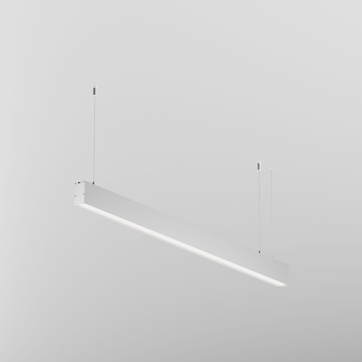 Линейный подвесной светильник Maytoni Technical 3000K 35x67 (Серебро, 1 м) LL312035