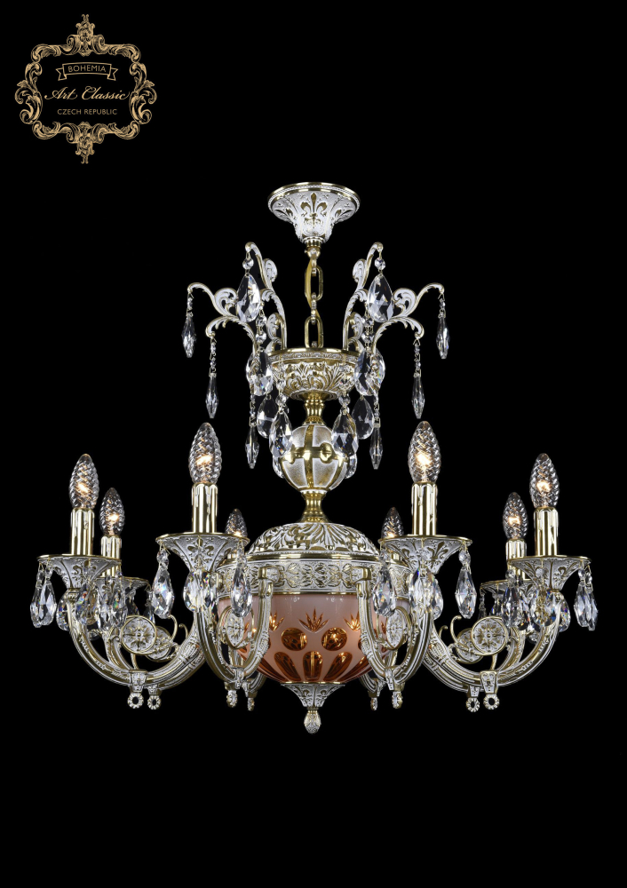 Подвесная люстра Art Classic 31.22.8.KR175SP.250IT.GW.Sp.Amber.White.1E