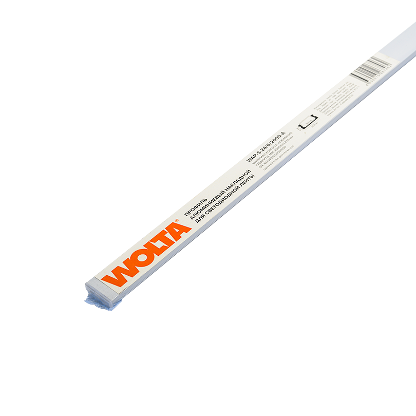 Профиль алюминиевый накладной Wolta WAP-S-24/6/2000-A