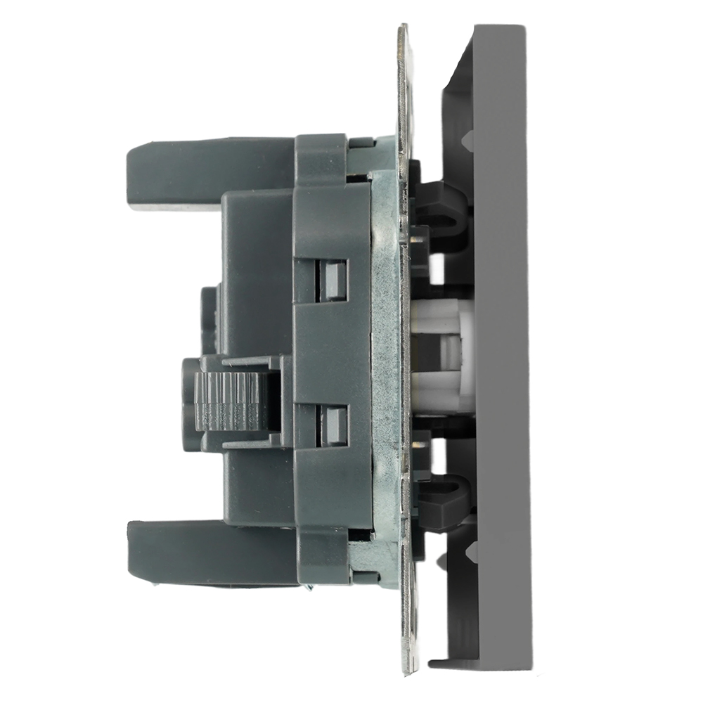 Выключатель 1-клавишный (механизм) СЗК Stekker Эмили 250В 10АRSW10-5103-10ZK платиново-серый soft touch 50238