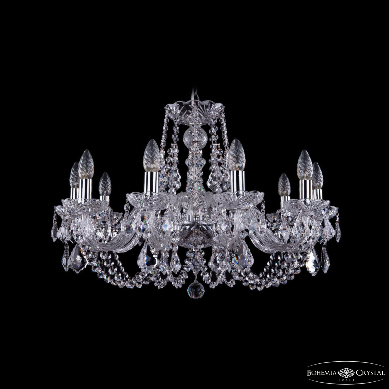 Подвесная люстра Bohemia Ivele Crystal 1406/10/240 Ni Leafs