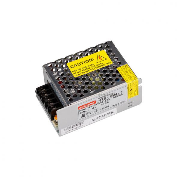 Блок питания Arlight HTS-25M-5 (5V, 5A, 25W) 015997