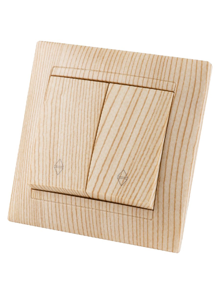 Выключатель двухклавишный на 2 направления Лама TDM Electric SQ1815-0307