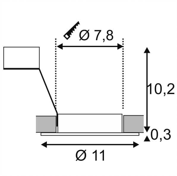 Встраиваемый светильник SLV New Tria XL Round GU10 113440