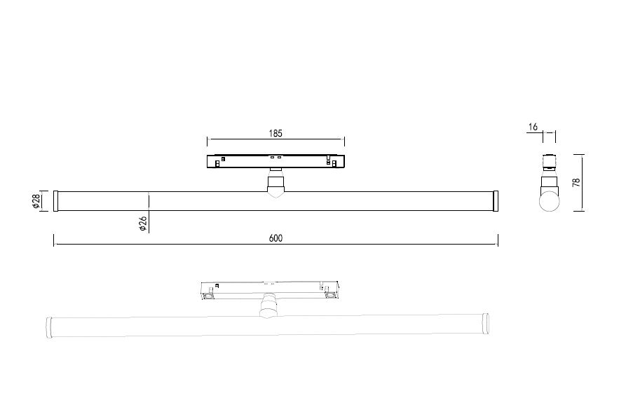 Трековый светильник Donolux Tuba DL20302WW16B