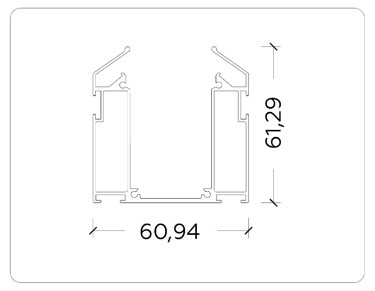 Корпус для накладного шинопровода Ambrella Light Magnetic 220V GL1014