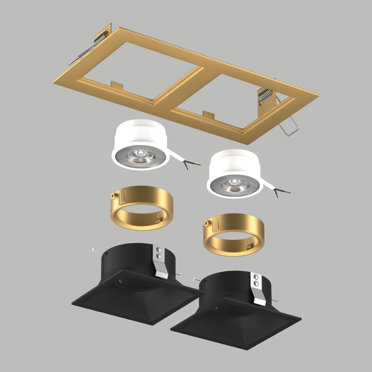 Встраиваемый светильник Lightstar Domino (214523+214507+214507+214003+214003) D5230707GMOD