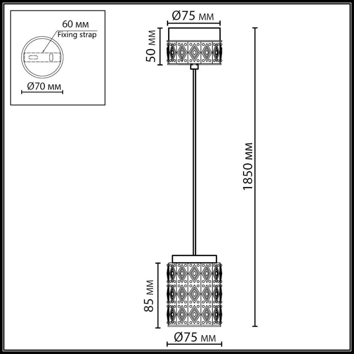 Подвесной светильник Odeon Light L-Vision Lulu 5453/5L