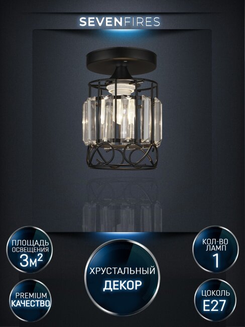 Потолочный светильник Wedo Light Beteni WD3567/1C-BK-CL