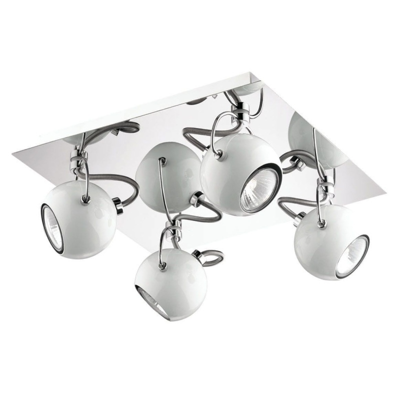 Спот Ideal Lux Lunare PL4 Bianco 077918