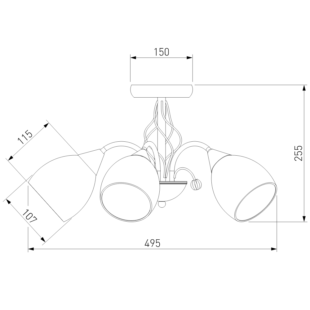Потолочная люстра Eurosvet 30026/5 античная бронза в Москве