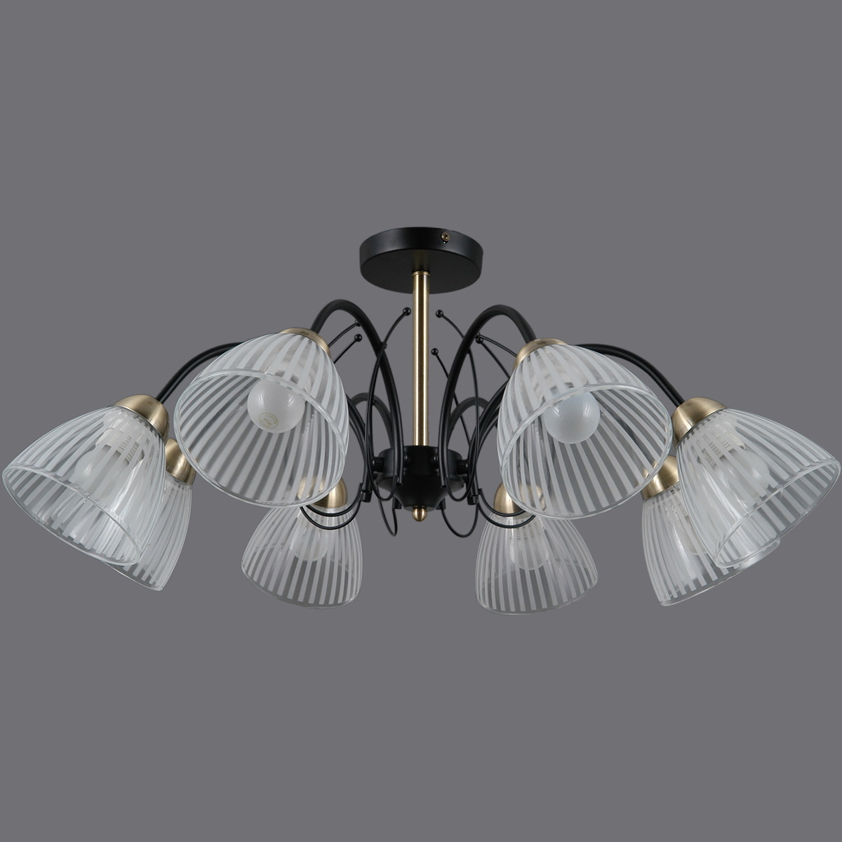 Люстра на штанге Illumico IL0198-8CSQ-79 BK AB