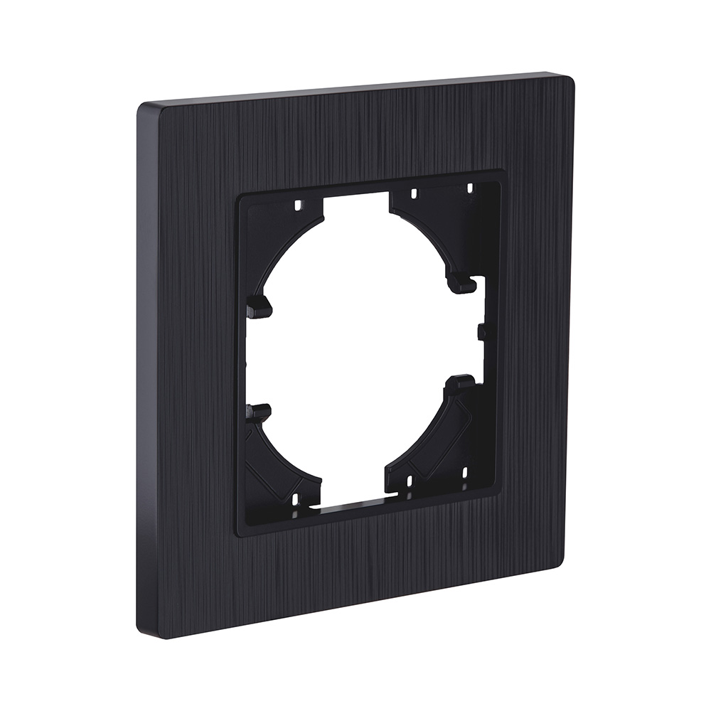 Рамка 1-постовая, черный матовый Kollinger Eleganz Plex EP1BM