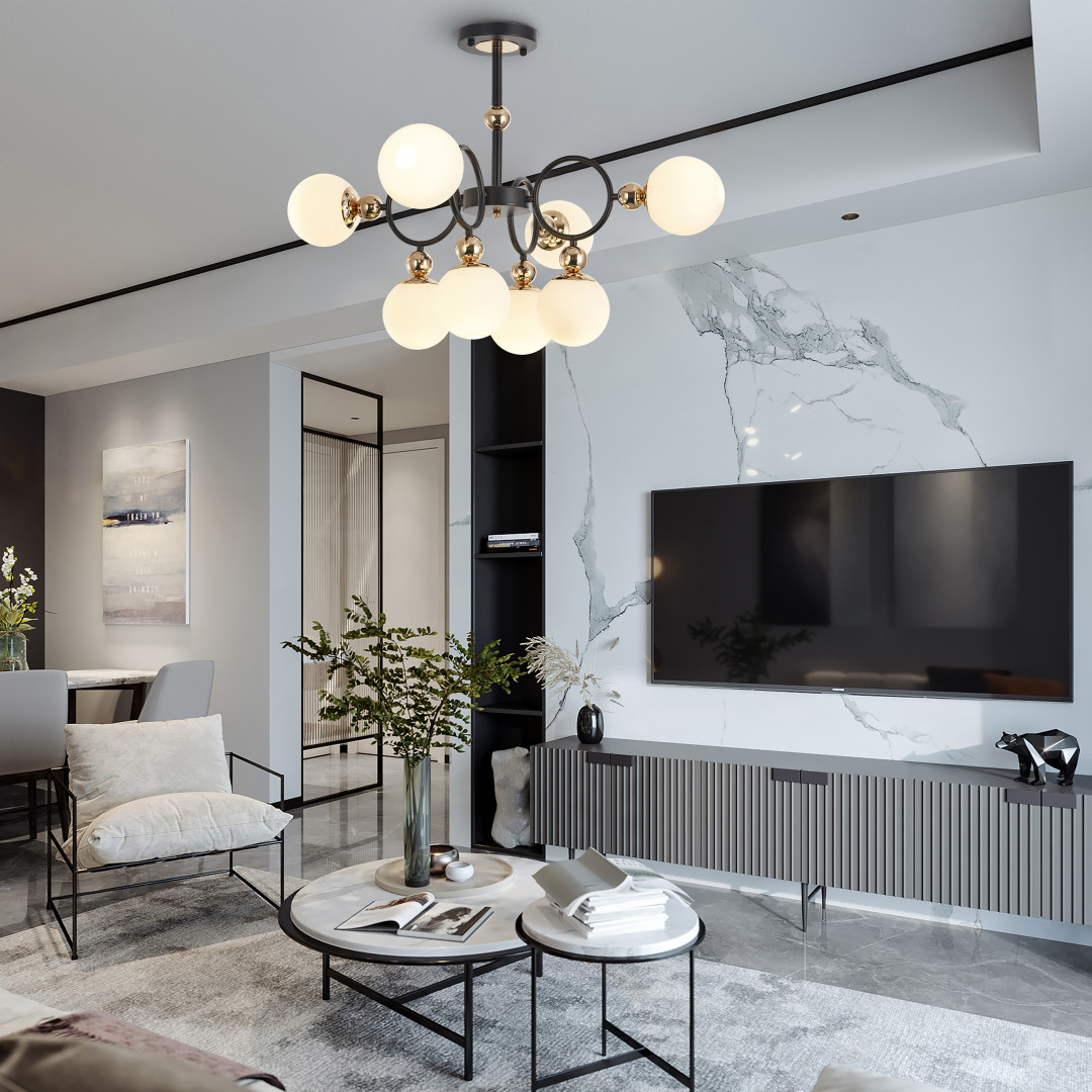 Потолочная люстра Arte Milano Neapolis 274307/8 BK/GD