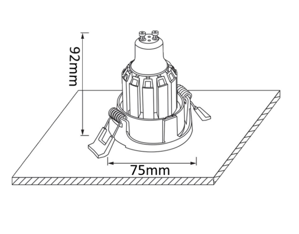 Встраиваемый светильник Crystal Lux CLT 003 CLT 003C1 WH