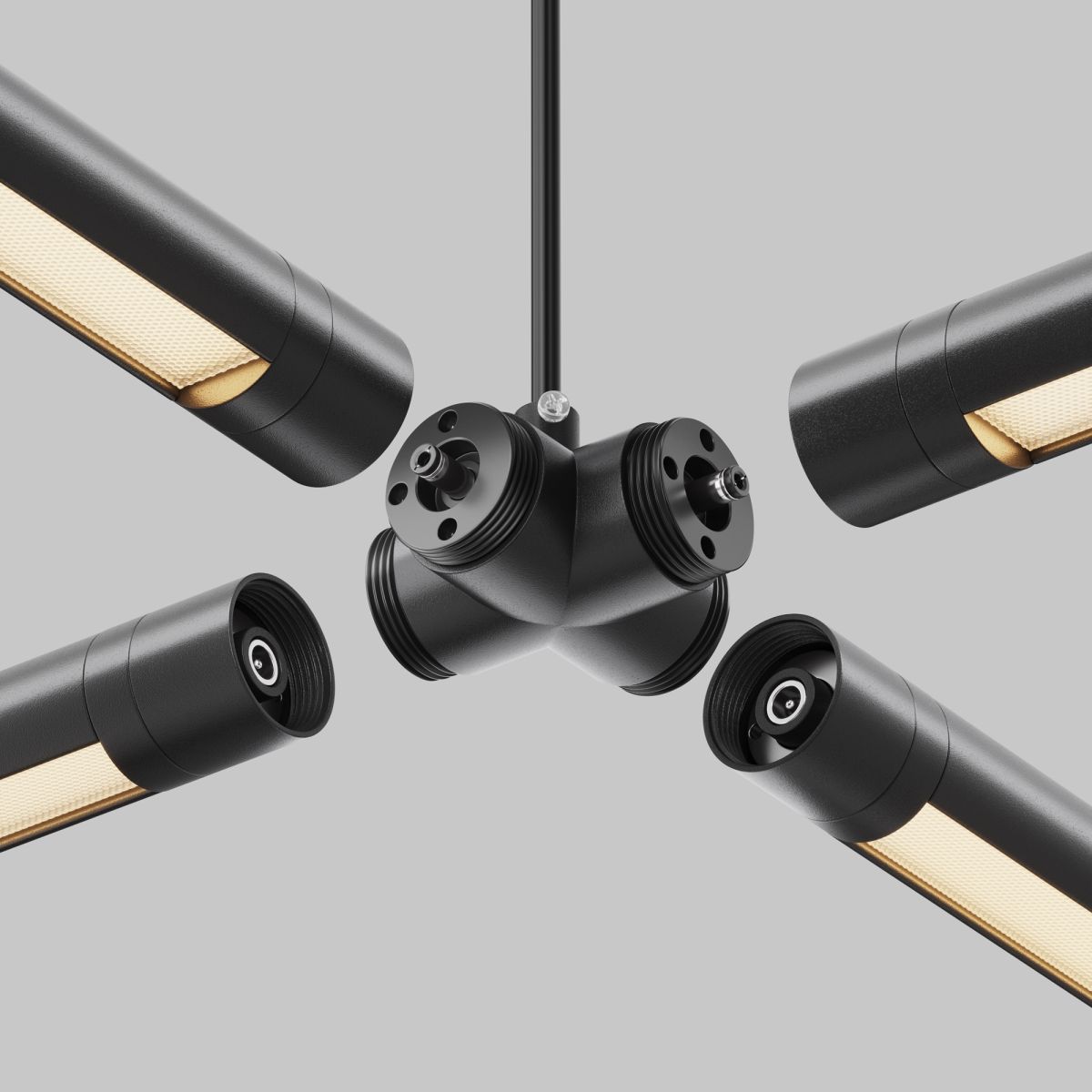 Х-образный вертикальный коннектор с вводом питания Maytoni Shelf CA017TX-P-B