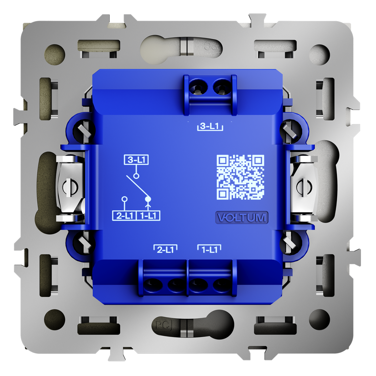 Выключатель встраиваемый Voltum S70 для жалюзи 10А, (шелк) VLS020704