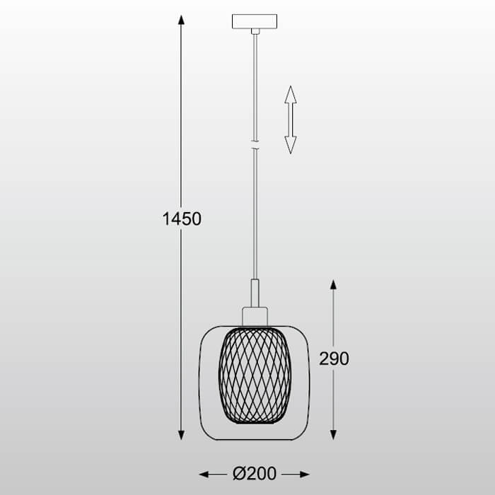 Подвесной светильник Zumaline DONATO P0310-01H-F4GP