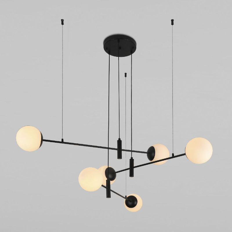 Подвесная люстра Eurosvet Planet 70146/6 черный Smart a062030