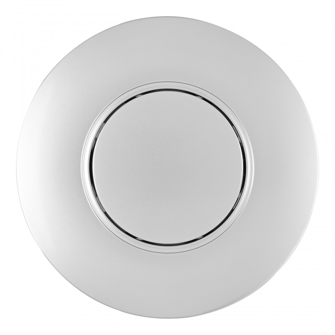 Выключатель круглый одноклавишный с рамкой Arte Milano SET08-1-30-1 silver