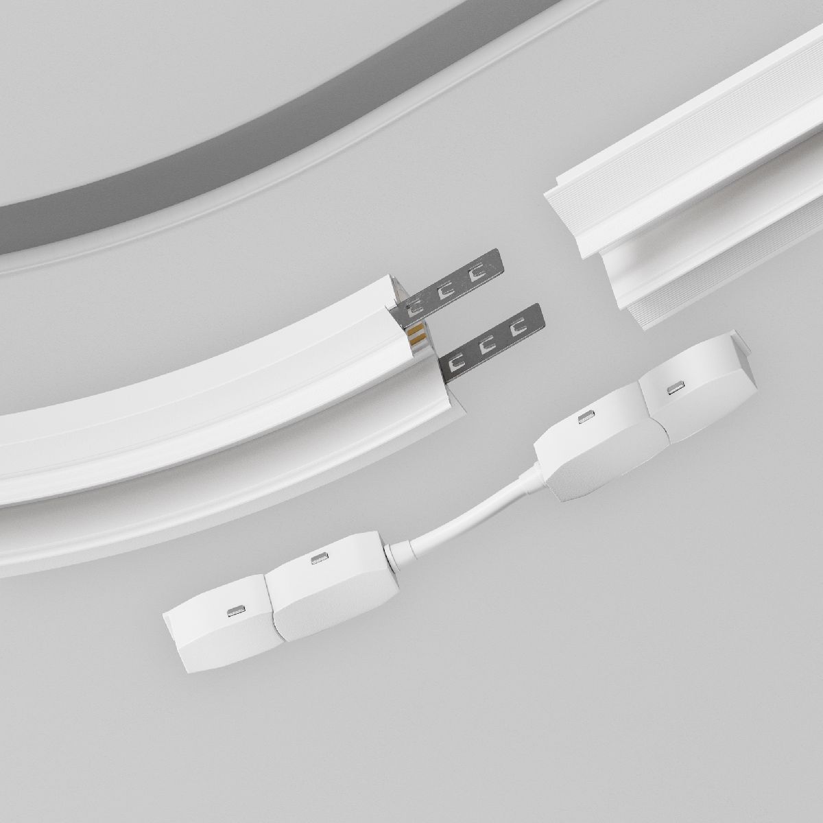 Коннектор для шинопровода Maytoni Magnetic track system Exility TRA034CS-W