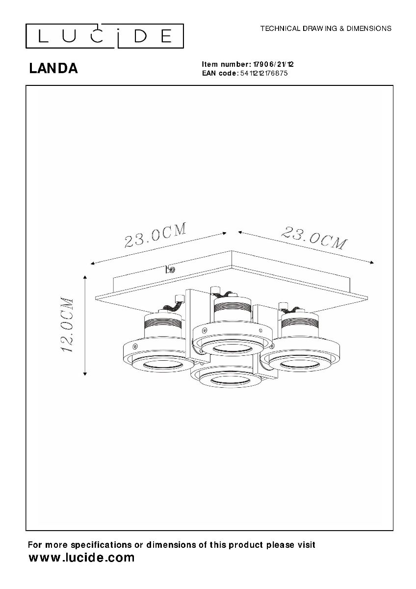 Спот Lucide Landa 17906/21/12
