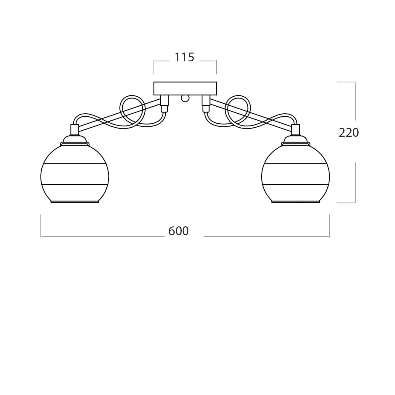 Потолочная люстра Escada Riley 1179/5P
