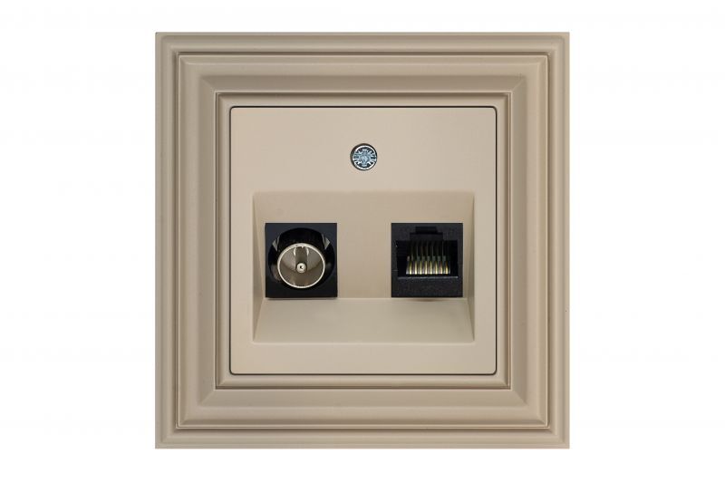 Розетка TV RJ45 Liregus Retro 29-135