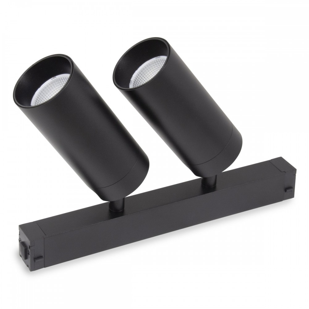 Трековый однофазный светильник AM Group Plain Opal AM590 2X10W 4000K BK