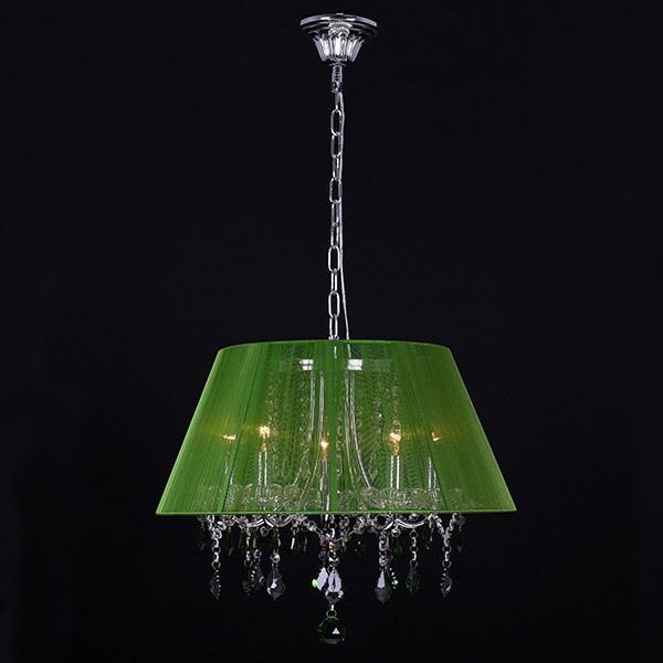 Подвесная люстра Eurosvet 3125/5 хром/зелёный Strotskis