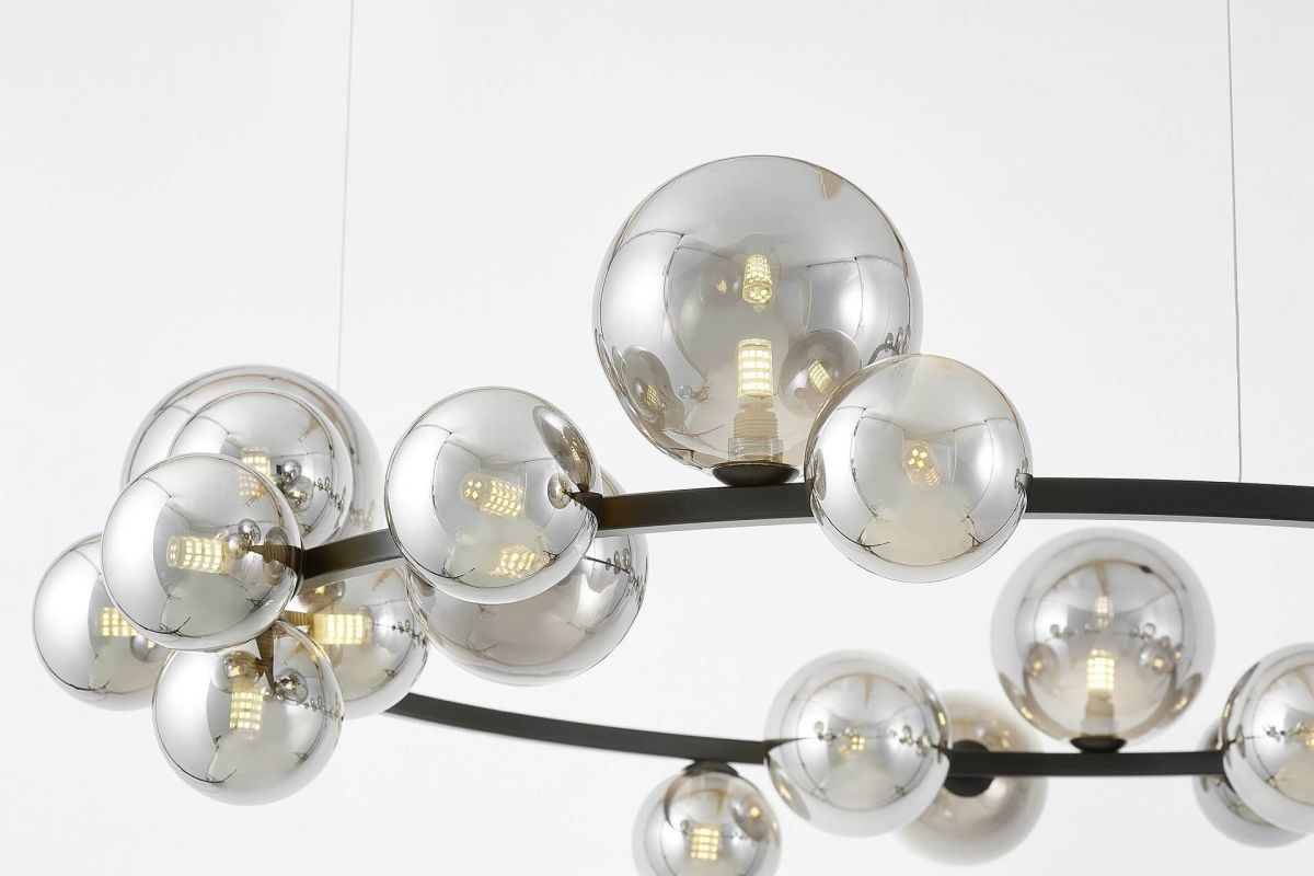 Подвесная люстра Lumina Deco LDP 7033-24 BK+GY