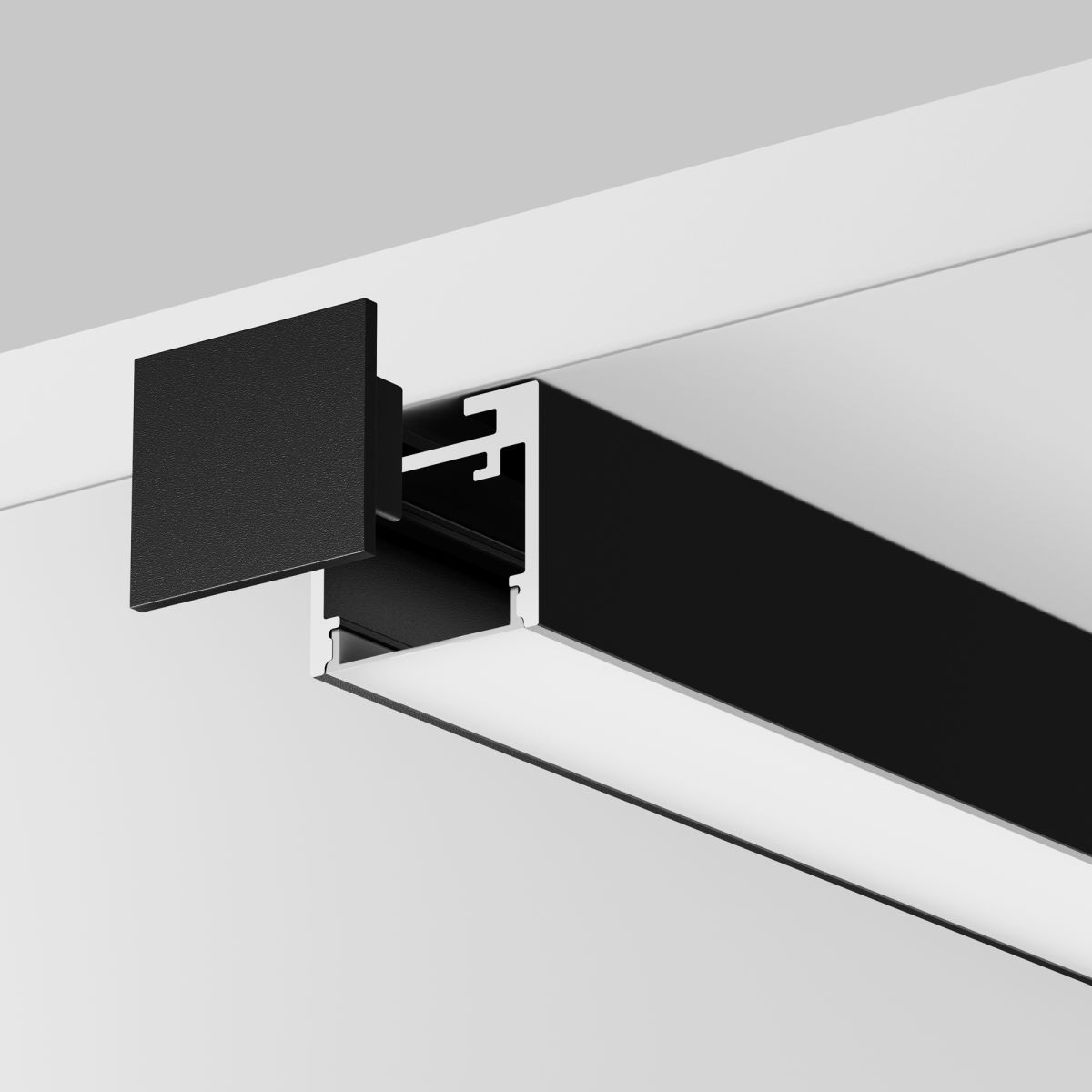 Комплект заглушек для профиля 25×22 2шт Maytoni Led Strip ALM-2522-B-EC 642066