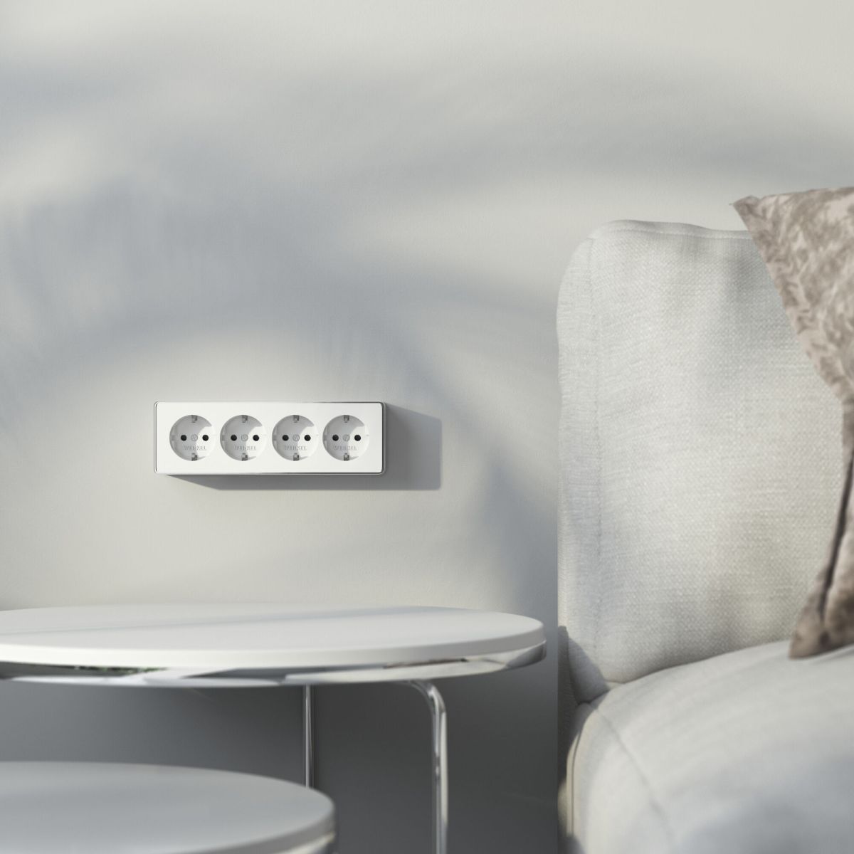 Розетка четверная с заземлением и шторками Werkel Gallant (белый) W5072210 4690389218002 a071252