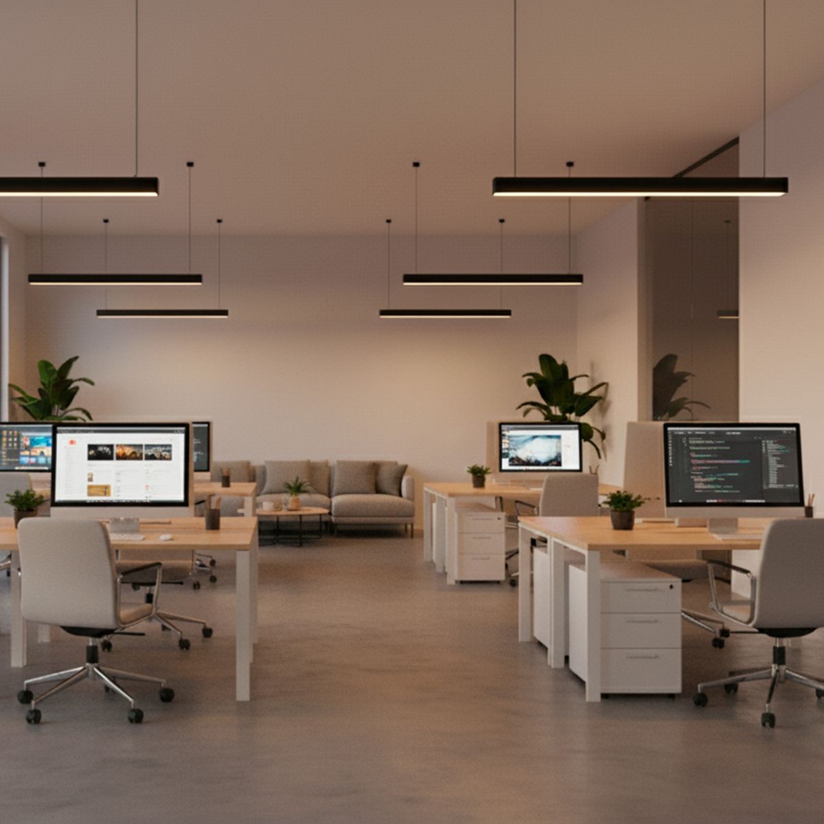 Линейный подвесной светильник Uniel UL-00013167 ULO-K10D 22W/4000K/L50/H IP40 BLACK