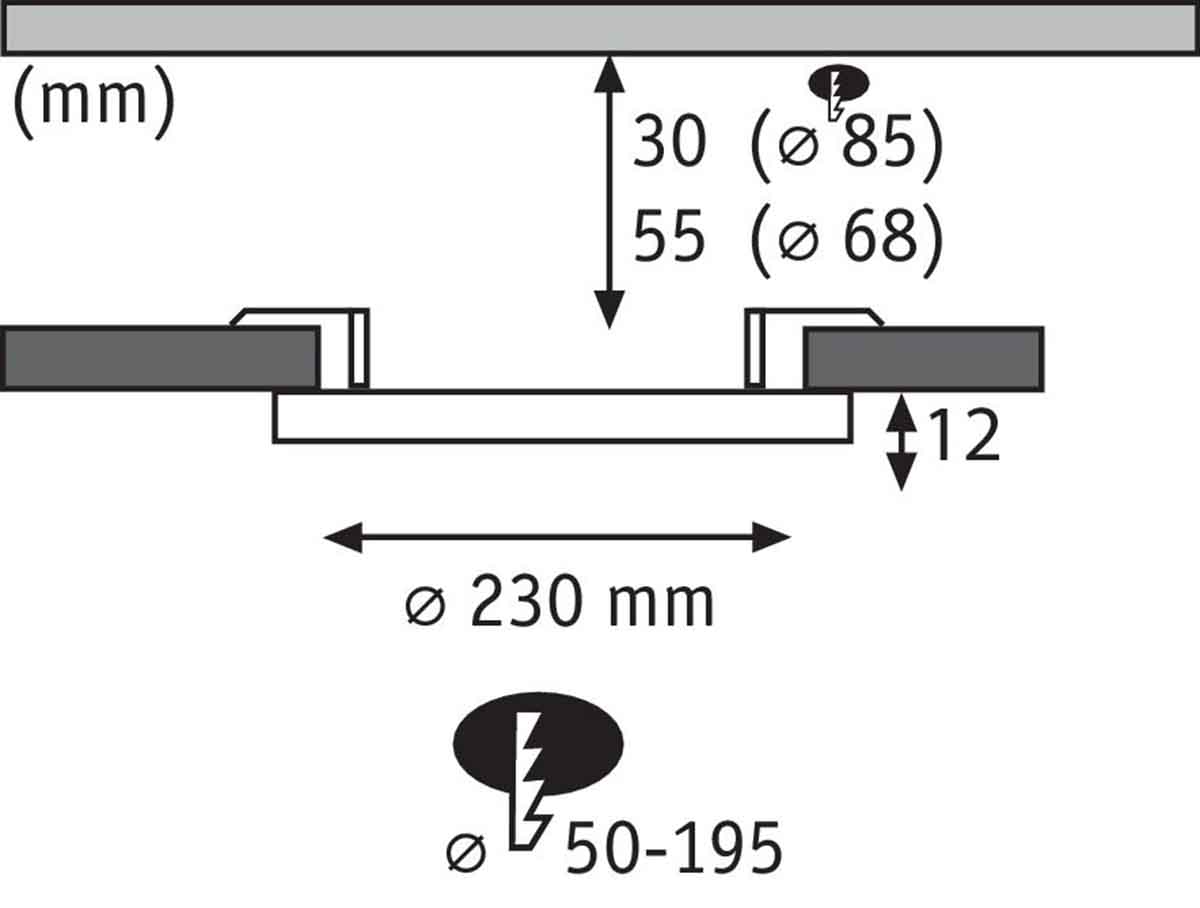Встраиваемая светодиодная панель Paulmann Areo VariFit 93058
