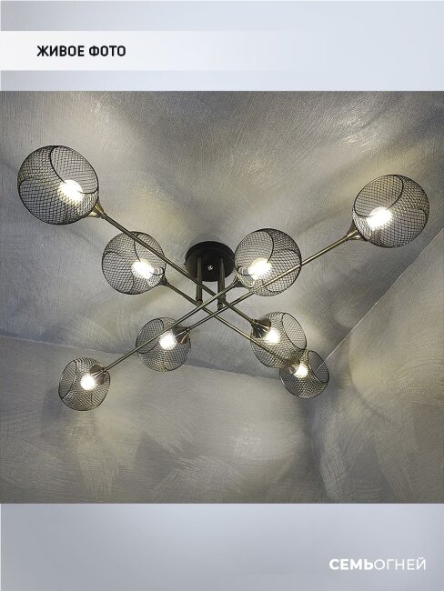 Потолочная люстра Wedo Light Stelara WD3511/8C-BK-AB-BK