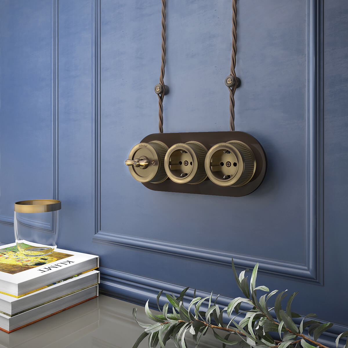 Рамка Werkel Favorit Runda на 3 поста коричневый WL21-Frame-01 4690389141997