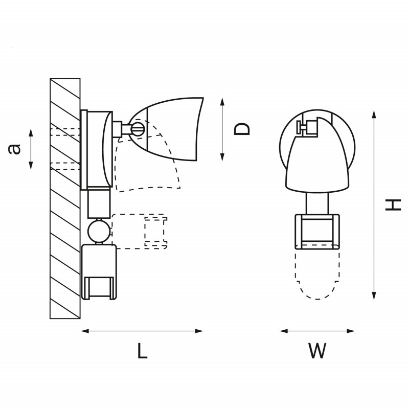Уличный настенный светодиодный светильник Lightstar Diva 374337