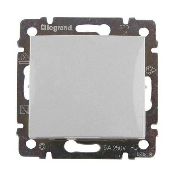 Переключатель одноклавишный на 2 направления Legrand Valena 16A 250V алюминий 770205