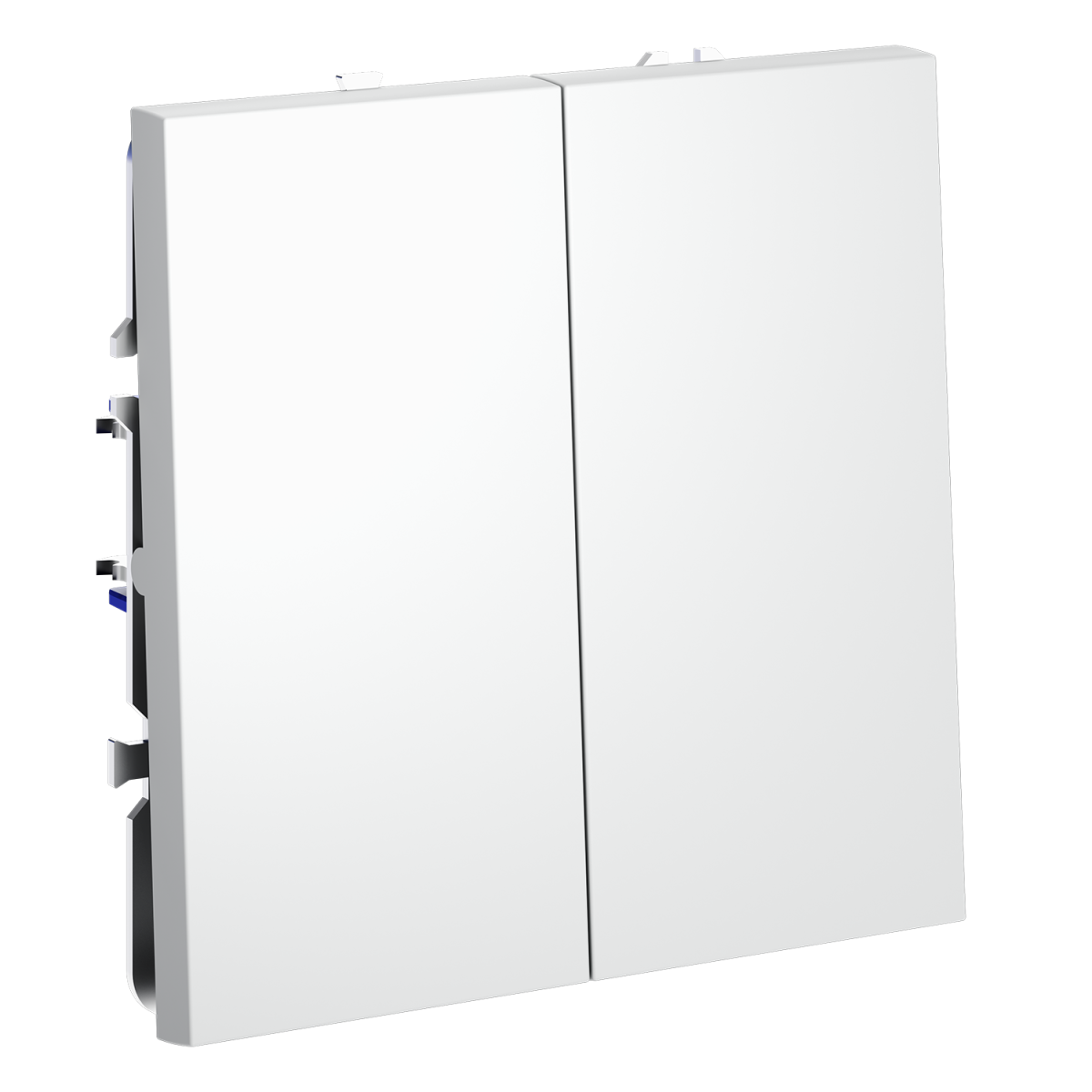 Перекрестный переключатель двухклавишный встраиваемый VOLTUM S70 VLS020502 (белый матовый)