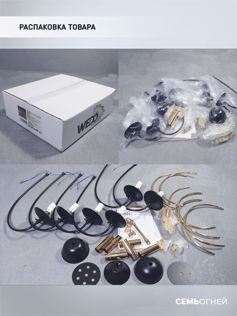 Подвесная люстра Wedo Light Kali WD3540/6H-CF-FGD-CL