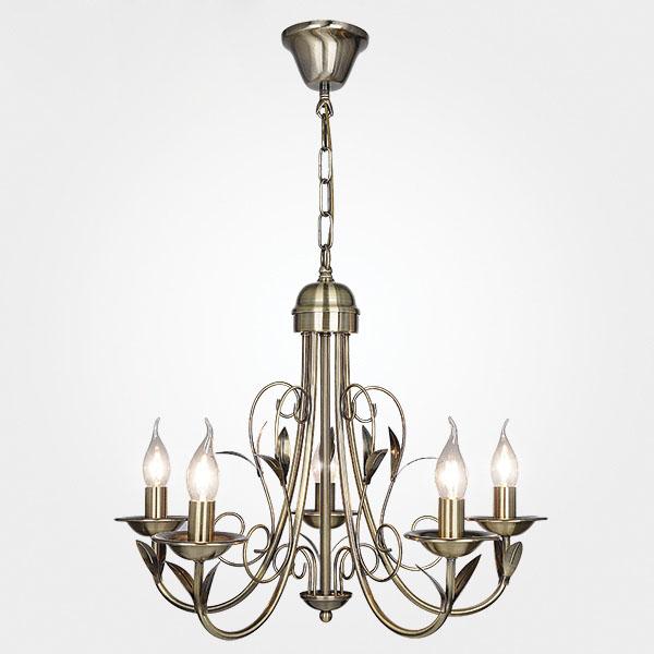 Подвесная люстра Eurosvet Афина 60050/5 античная бронза