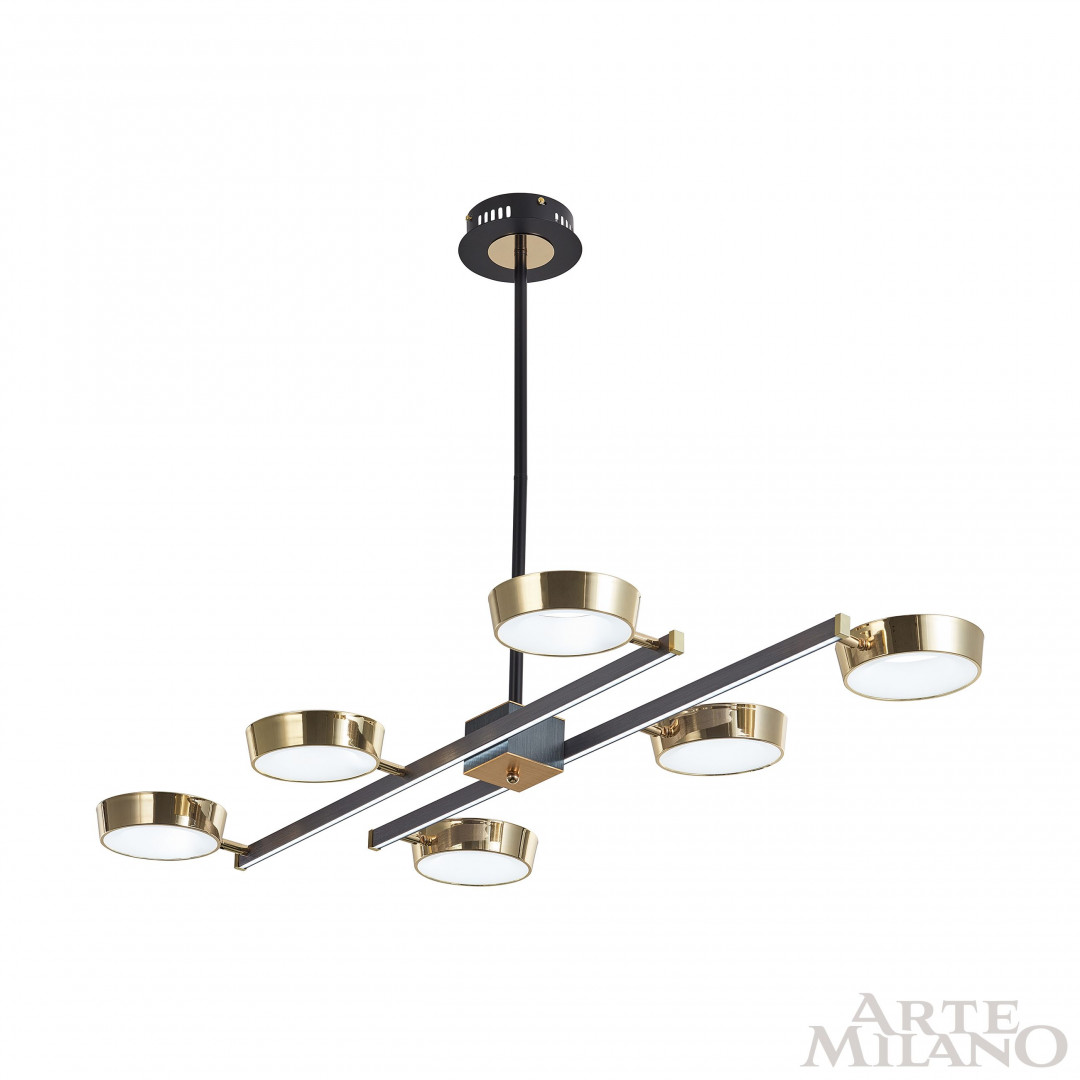 Люстра на штанге Arte Milano 271279/6L NI/GD