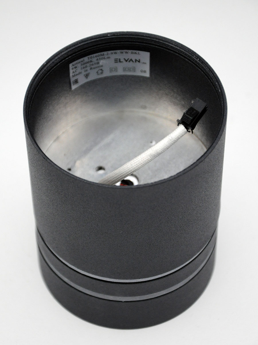 Накладной светильник Elvan NLS-T160M/2-9W-WW-Bk