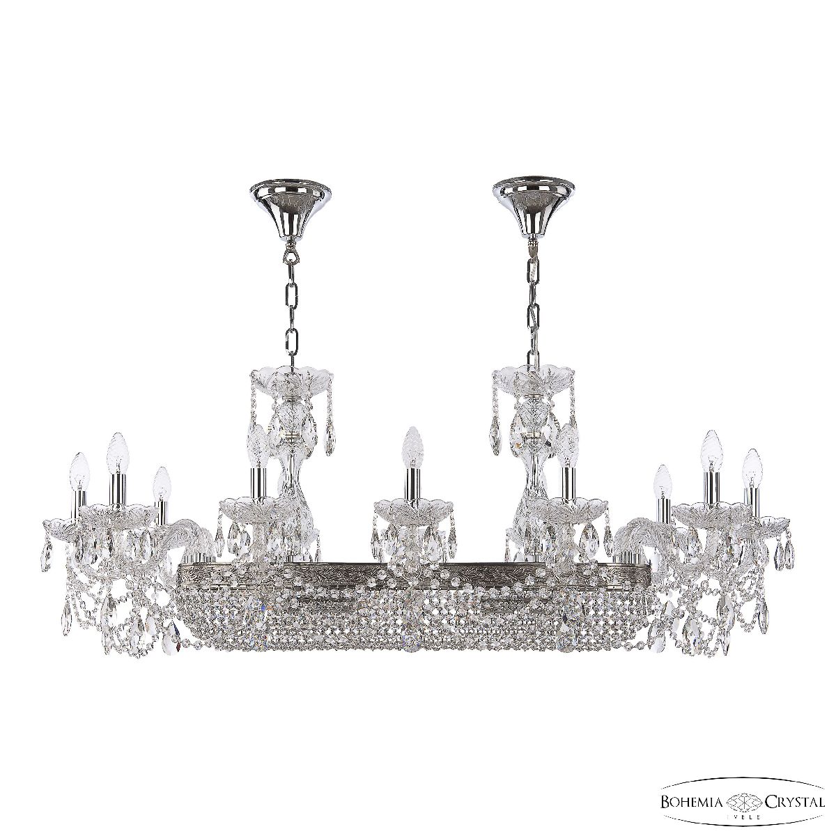 Подвесная люстра Bohemia Ivele Crystal 1453/12/195/800 Ni