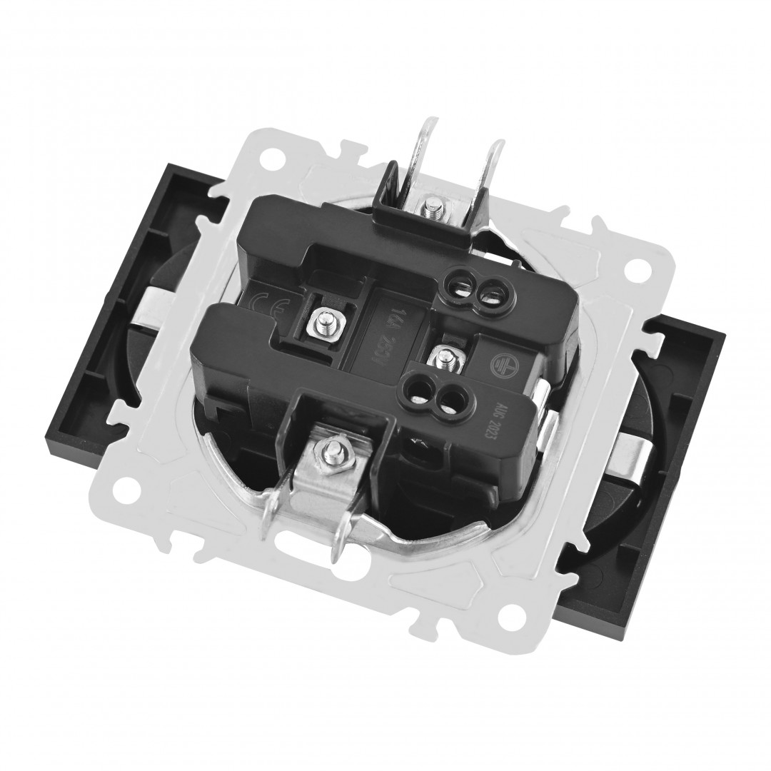 Розетка двойная с заземлением Arte Milano 203.40-2.shampan