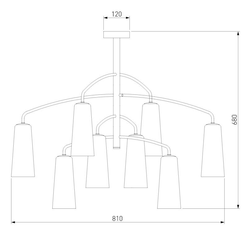Люстра на штанге Eurosvet Omber 70137/8 хром