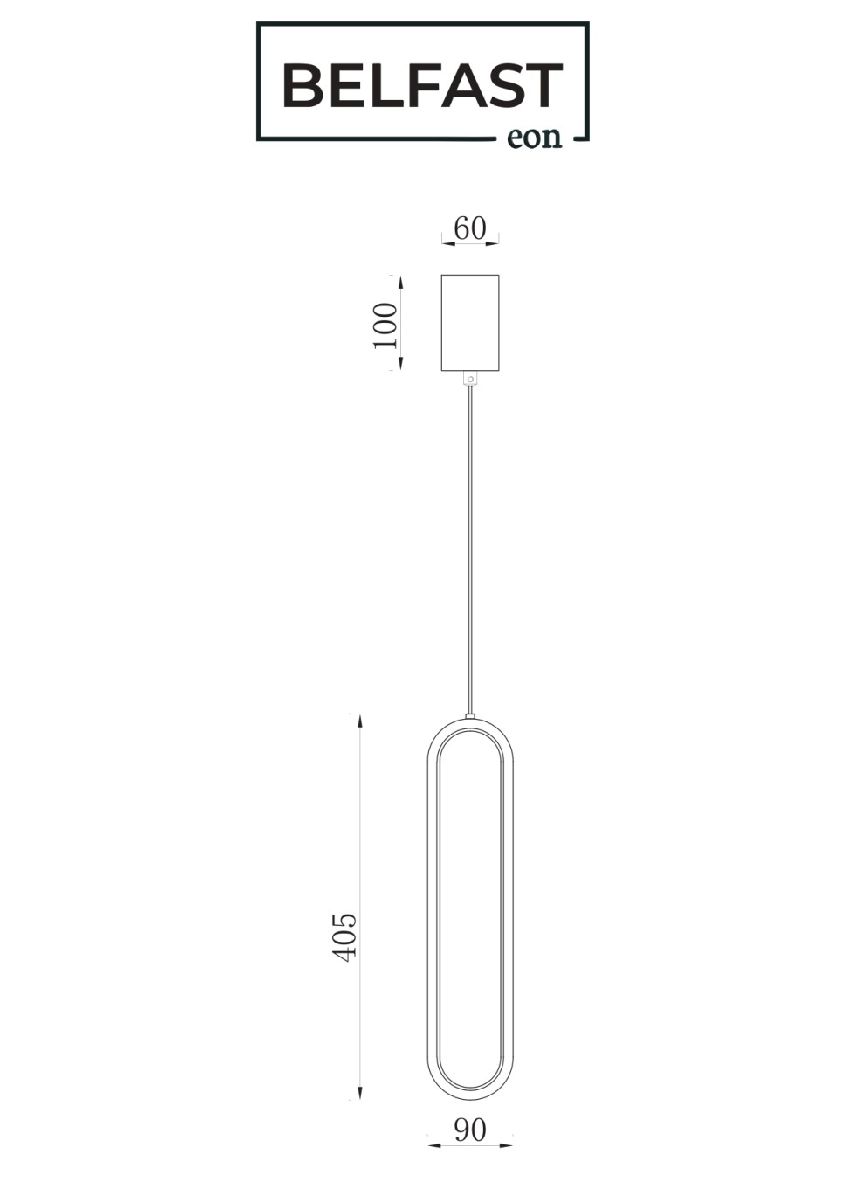 Подвесной светильник Belfast Nevis 86227-1W-41 BL