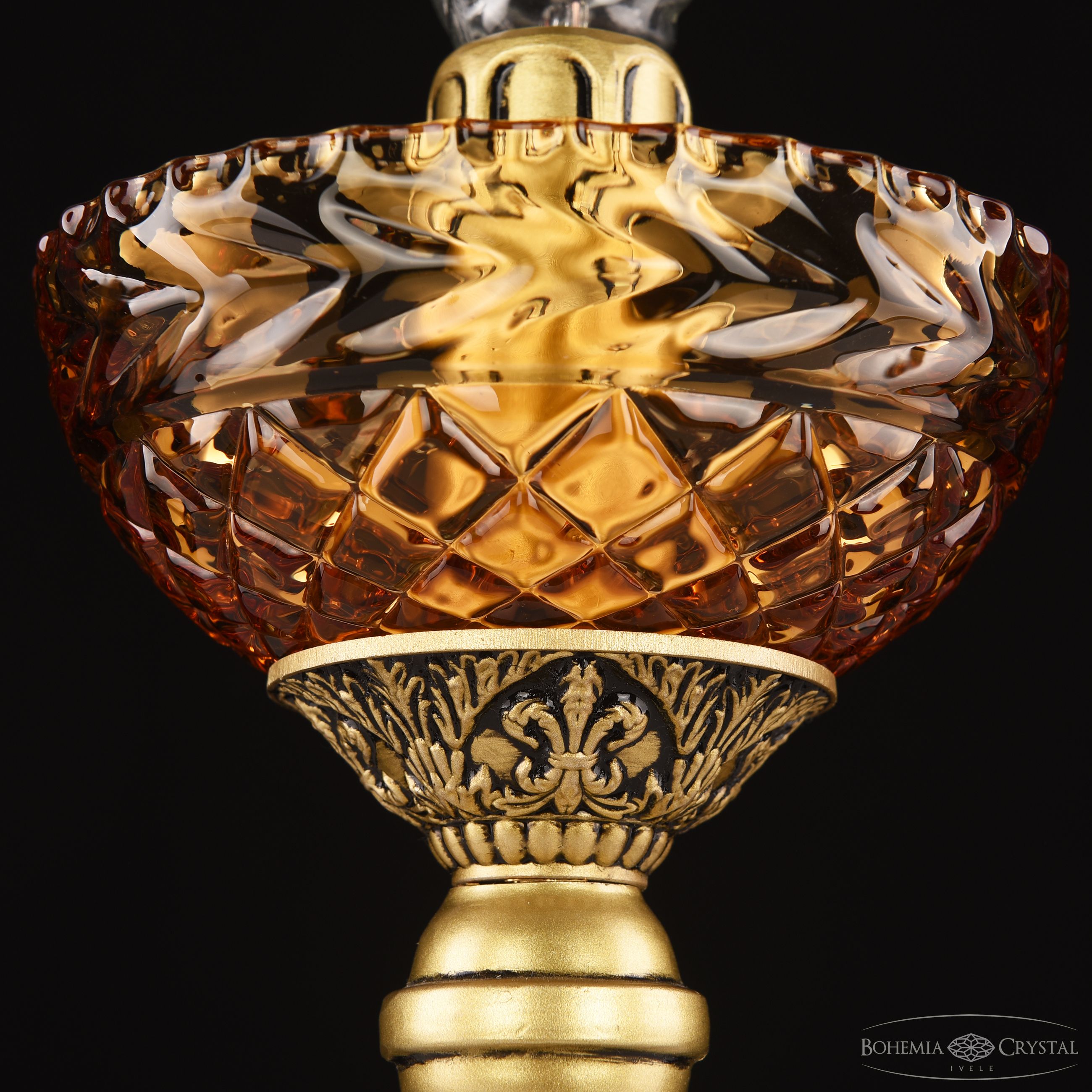 Настольная лампа Bohemia Ivele Crystal AL79100L/12 AGB P Amber/M-1F