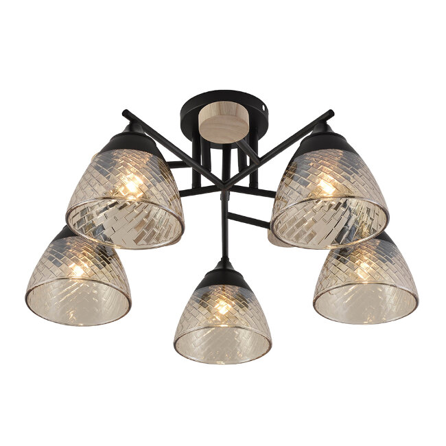 Потолочная люстра Seven Fires Aislin SF3375/5C-BK-WD-AM